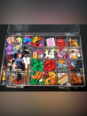 Lego Friends accessories n divider case.